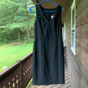 Ann Taylor V-Neck Black Sheath Dress